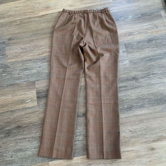 Pendleton wool pants City Trouser Glen style plaid brown size 8 - Picture 11 of 12
